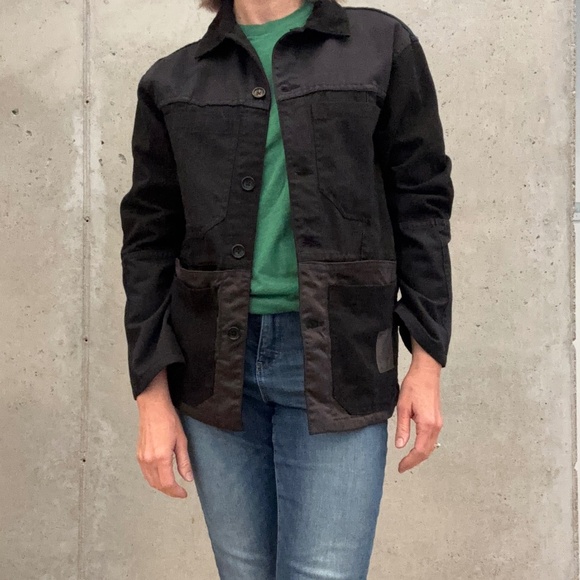 Wasted Collective One-Of-A-Kind Utility Jacket, Black & Dark Grey Unisex XS NWOT - Picture 2 of 8